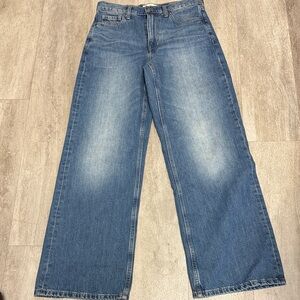 Vintage Banana Republic Wide-Leg Blue Jeans